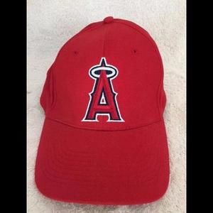 Anaheim Angels Baseball Red Hat Cap Adjustable Embroidered Logo 100% Cotton NWOT